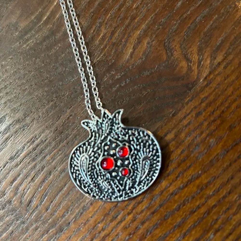 Fruit of the Dead~ Pomegranate Persephone Adonis Greek Gods Spinel Seed Necklace - Picture 9 of 11